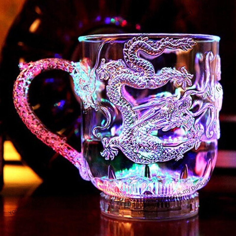 Beer Wine Up - ZOCI-LED フラッシュマジックカラーチェンジドラゴンカップ 水活性化ライトアップ ビール コーヒー ミルクティー