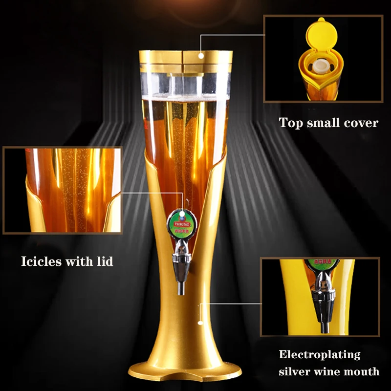 Wine Beer Juice - 220v 電気 3 リットルワインキャノンワインラックビール飲料マシンコールドドリンクマシンジュース容器つららライトパーティー B