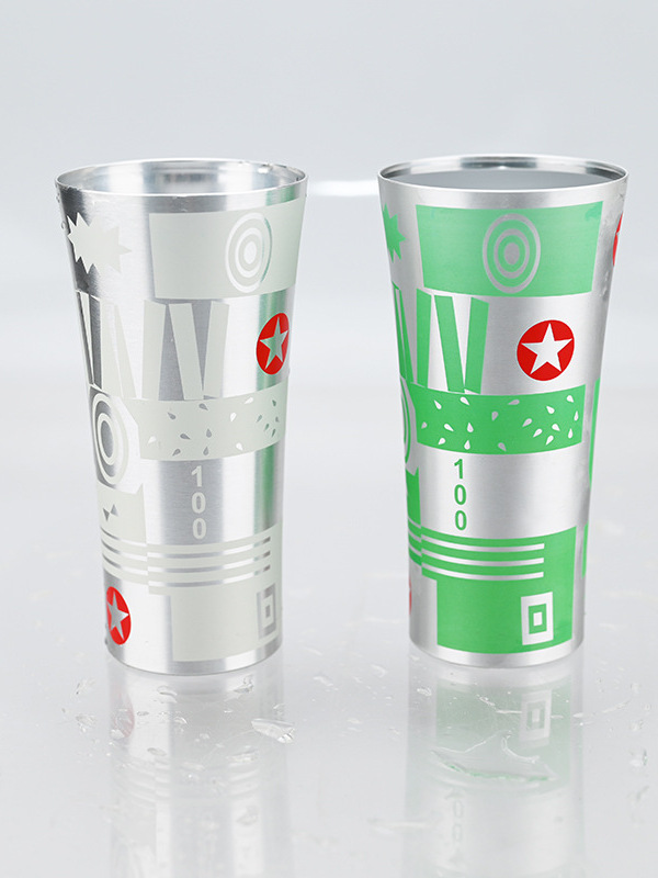 バー・コーヒー・ジュースカップ 色が変わるアルミ製ビールカッ - Wine Beer Juice のレビューと価格