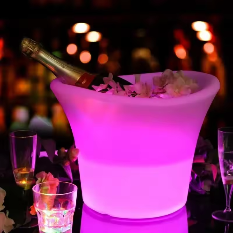 LED照明付き防水丸型カスタムシャンパンワインビールクーラー - Beer Wine Up のレビューと価格