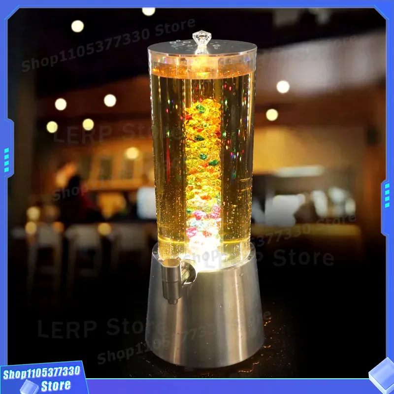 3L LEDライトアップビールディスペンサーバレル（タップ付 - Beer Wine Up のレビューと価格
