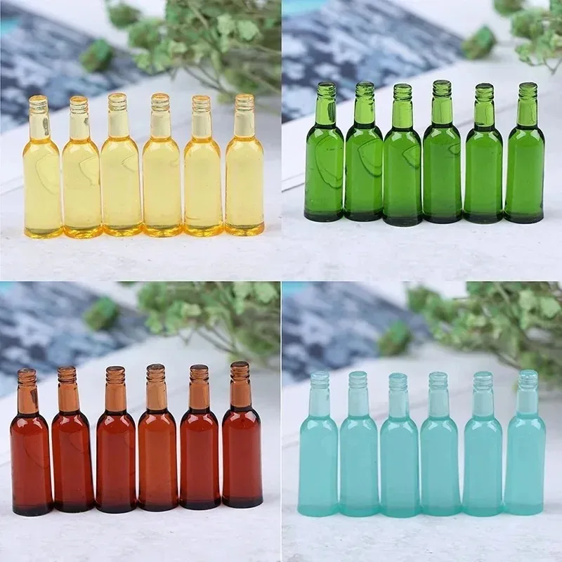 1/12スケールのミニチュアビール瓶とワイン瓶6個セット。ド - Wine Y Beer のレビューと価格