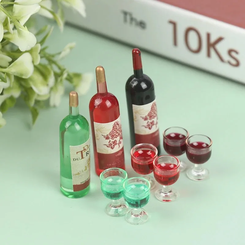 1/12スケールのドールハウス用ミニチュアワインボトルセット - Wine Y Beer のレビューと価格