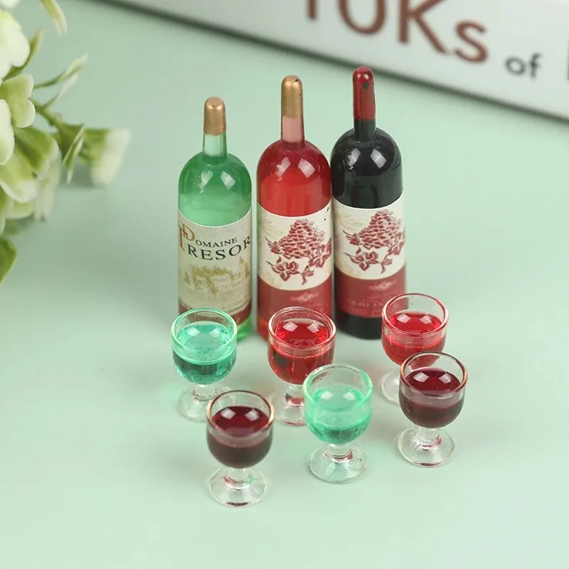1/12スケールのドールハウス用ミニチュアワインボトルセット - Wine Y Beer のレビューと価格