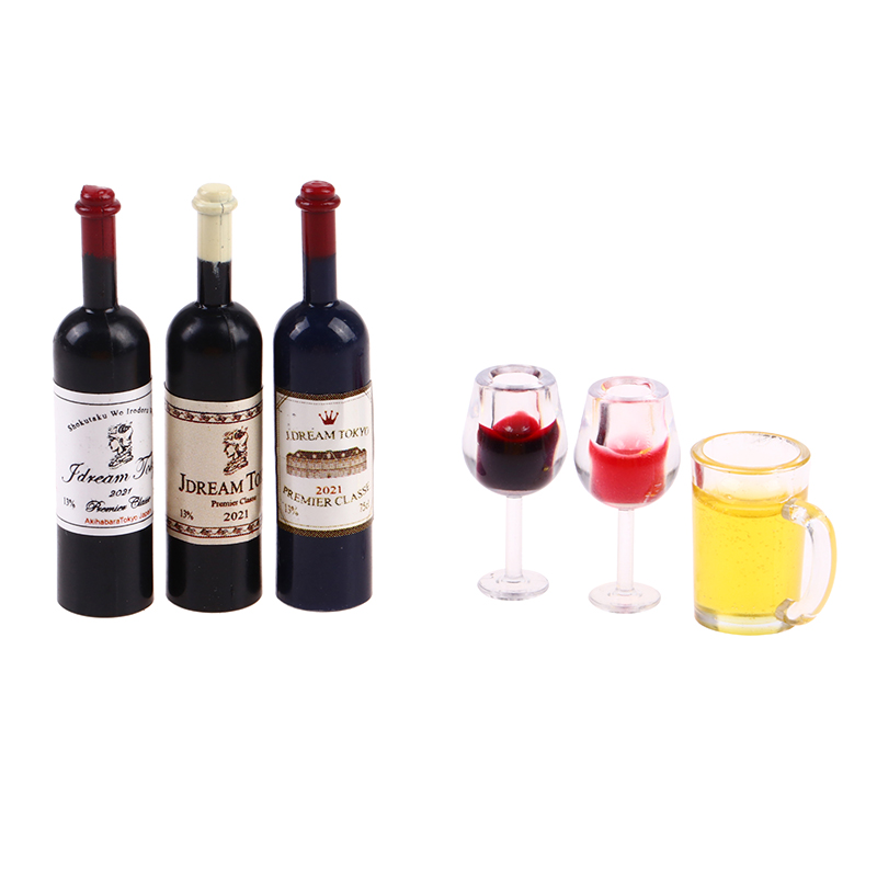 新作、高品質、5点セット、1:12スケールのドールハウス用ミ - Wine Y Beer のレビューと価格