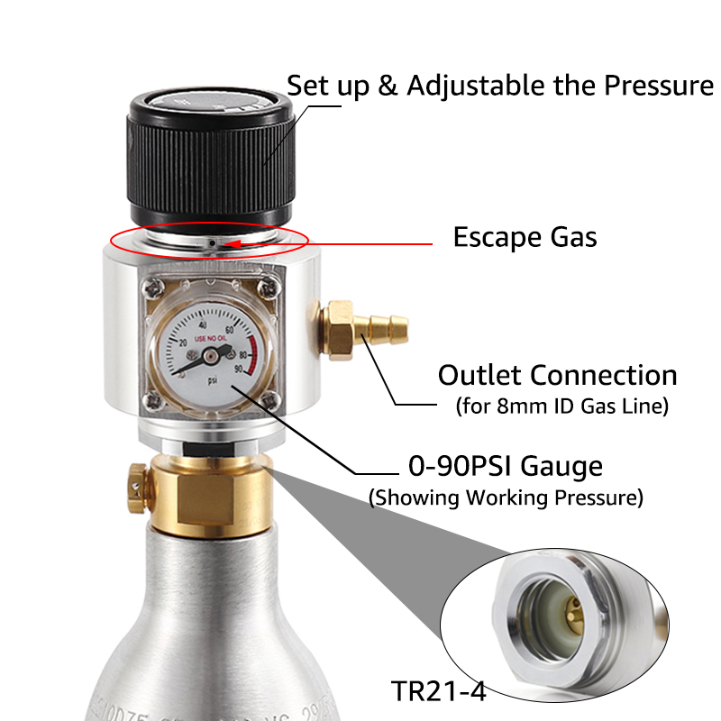 ミニCO2レギュレーターを備えたガスボールロック,すべてのビ - Beer Wine Up のレビューと価格