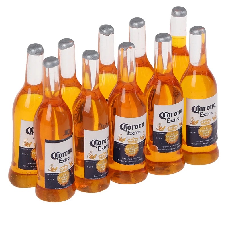 10 個 1:12 スケールミニ樹脂ビール瓶模擬ワインボトル - Wine Y Beer のレビューと価格